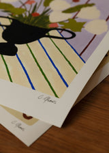 Carla Llanos - Flowers on Striped Cloth