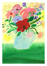 Katy Smail - Flowers on Green Tablecloth