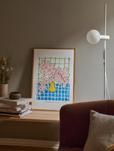 Madelen Möllard - PINK PLANT IN YELLOW VASE