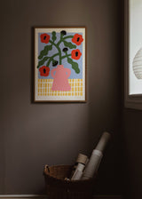 Madelen Möllard - Red Poppies in Pink Vase