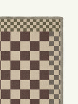 Checkered Burgundy New Jute Rug