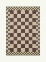 Checkered Burgundy New Jute Rug