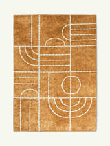 Clock Rust Cotton Feel Rug