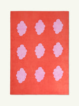 Clouds Red Cotton Feel Rug