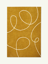 Extroverted Mustard Cotton Feel Rug