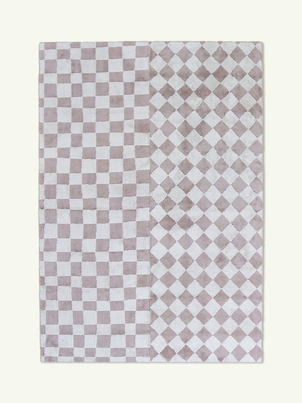 Mosaic Light Gray Cotton Feel Rug